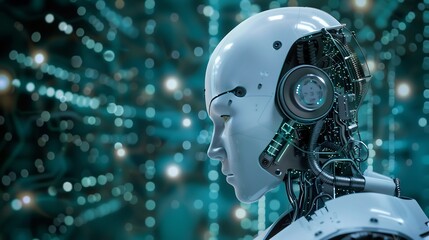 Futuristic Robot Head: Unveiling Artificial Intelligence