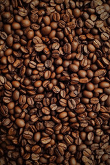 Fototapeta premium Aromatic Roasted Coffee Beans Textured Background