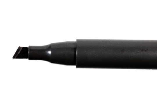 black marker pen isolated on white or transparent png