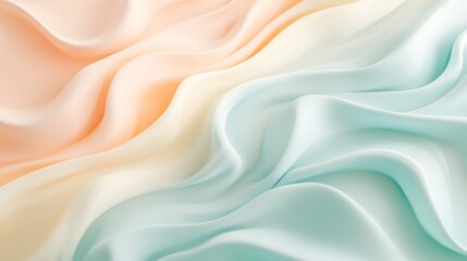 Fototapeta premium Soft Ripple Effect: Calm Tones of Aqua and Light Peach 