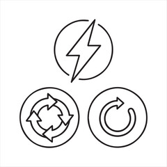 Fototapeta premium Refresh the icon set. Reload the icon vector. 