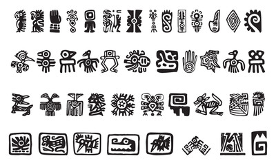 Aztec icon. Aztec tribe icon