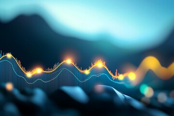 Abstract representation of nonparametric estimation, featuring smooth density plots and colorful data distributions.