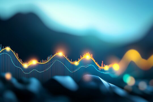Abstract representation of nonparametric estimation, featuring smooth density plots and colorful data distributions.