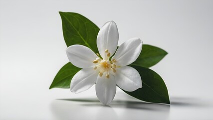 Fototapeta premium Photo of a Jasmine flower, isolated on a white background.