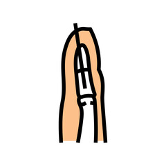 surgical pin for fracture color icon vector. surgical pin for fracture sign. isolated symbol illustration