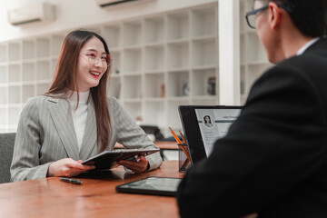 Business meeting office space professional interaction modern workspace engaging dialogue