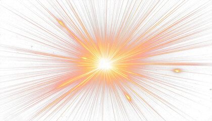 Fototapeta premium The Effect of a Brilliant Flash of Flickering Light on a White Canvas with Radiant Rays