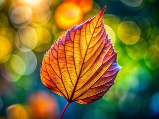 Obraz premium Stunning Leaf Line Art: High-Resolution Photos with Deep Depth of Field