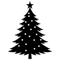 Obraz premium Christmas tree design illustration, Festival tree vector art design, Holiday decoration art shape.