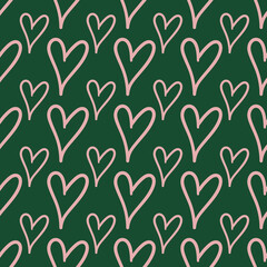 valentines day pattern seamless pink hearts 