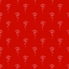 valentines day pattern seamless red roses 