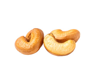 Roasted cashew nuts on transparent background
