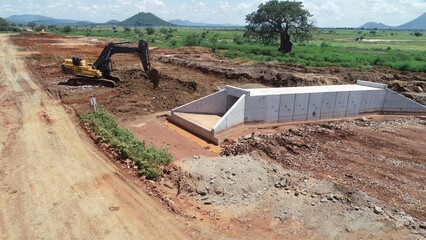 Ongoing Culvert Construction Work – Infrastructure Development in Progress