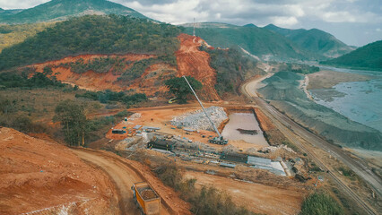 Aerial View of Culvert Construction – Infrastructure Development in Progress
