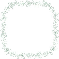 Obraz premium Decorative Floral Frame Line Art