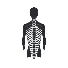 Human spine anatomy posterior view illustration.