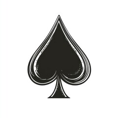 Fototapeta premium Black spade suit illustration.