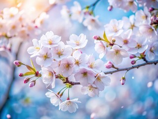Obraz premium Surreal Japanese Cherry Blossoms: AI Wallpaper, Beauty Concept, Timeless Elegance