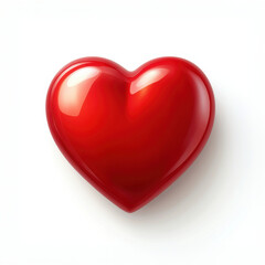 vibrant red heart in minimalist style, perfect for expressing love