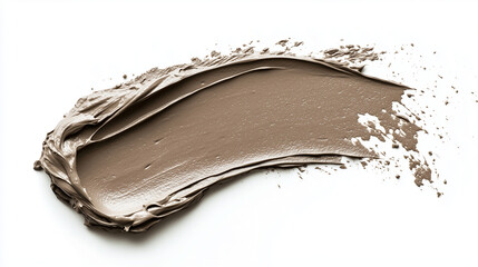 Fototapeta premium Clay mask cosmetics smear isolated on white background