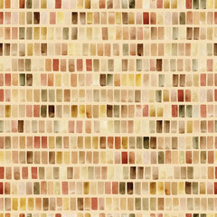 seamless pattern with watercolor swatches brushstrokes brown shades