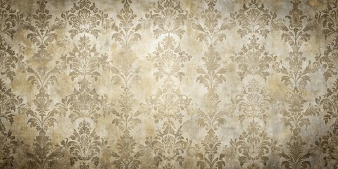 Fototapeta premium Antique Damask Wallpaper Texture Elegant Vintage Floral Pattern Background