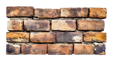 Obraz premium bricks wall isolated on white background