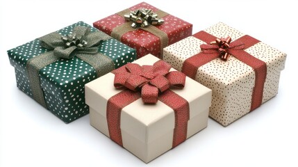 Obraz premium Colorful Gift Boxes with Bows for Celebrations and Special Occasions