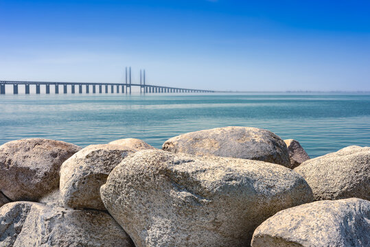 &Ouml;resund bridge between Malm&ouml;, Sweden and Copenhagen, Denmark. 