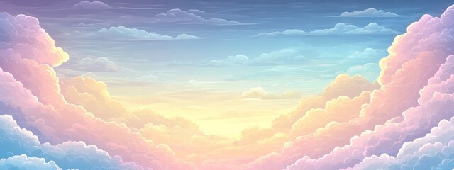 sun and cloud background with a pastel color