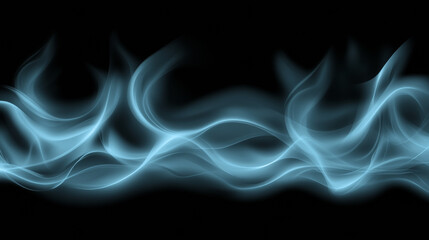 Obraz premium Ethereal blue smoke waves create mesmerizing abstract background