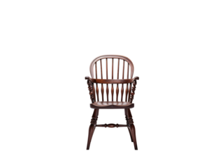 a wooden chair with a white background