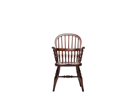 a wooden chair with a white background