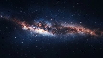 Fototapeta premium A breathtaking view of the galaxy, showcasing vibrant colors and star clusters in a cosmic expanse.