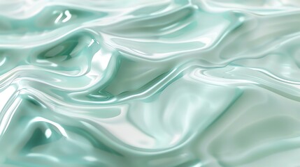 Obraz premium A close-up of a smooth, swirling, green liquid.