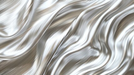 Obraz premium Abstract background with smooth, flowing waves of silver and gold.