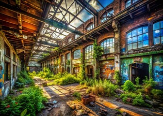 Urban Exploration Photography: Abandoned Places, Decaying Structures, Lost City, Ruined Buildings, Industrial Ruins, Forgotten Architecture, Grunge, Post-Apocalyptic, Texture