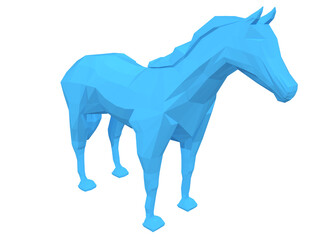 Obraz premium 3D Blue Horse 