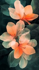 Fototapeta premium abstract flower background. flowers made with color filters