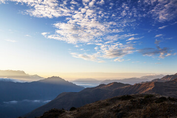 Mountains on sunrise
