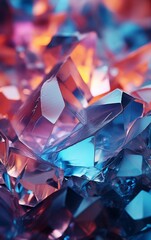 Prismatic Crystals Glowing with Warm and Cool Hues - Made with Generative AI