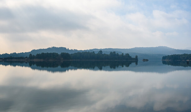 Reflection in the Sichar Reservoir, Valencia, Spain