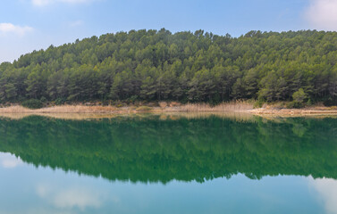 Reflection in the Sichar Reservoir, Valencia, Spain