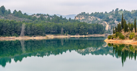 Reflection in the Sichar Reservoir, Valencia, Spain