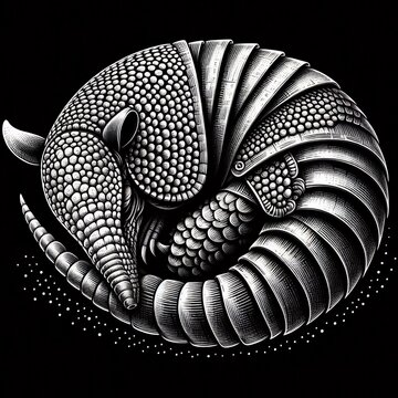 Armadillo curled into a ball &ndash; An armadillo rolled into a tigh