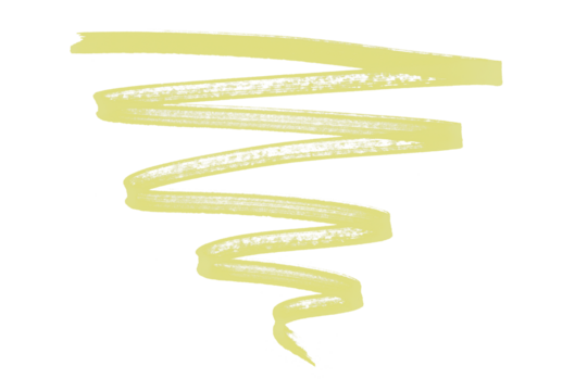 Brush, patterned watercolor brush on transparent background