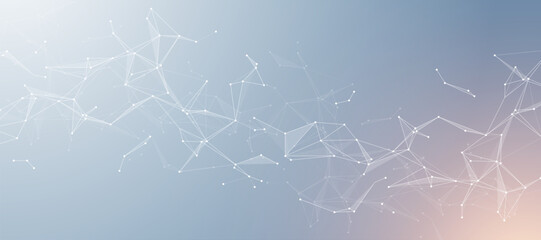 Global network connection banner design template. Header social network communication in the global business concept. Big data visualization. Internet technology