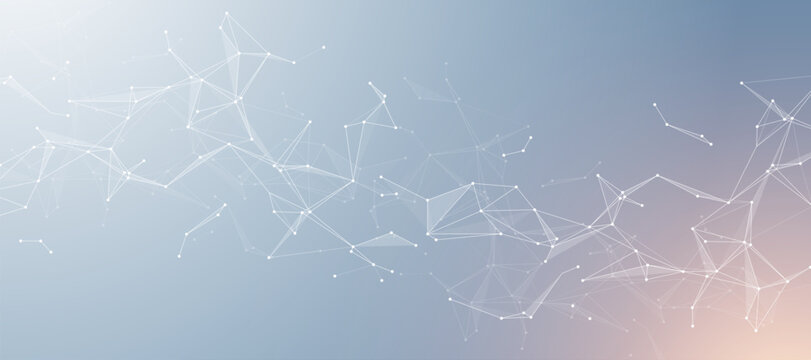 Global network connection banner design template. Header social network communication in the global business concept. Big data visualization. Internet technology