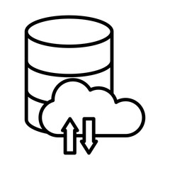 Cloud Database line icon